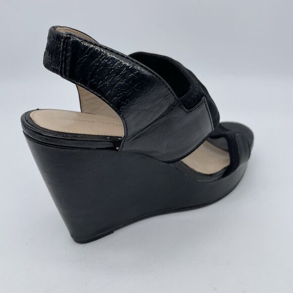 Adrienne Vittadini AV-CONCERTO Wedge Heels Women’s 8M Black Patent Sling Back - Picture 6 of 16
